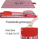 Beach Blanket Picnic Mat Sandproof Waterproof Extra Large Outdoor Camping Blanket Foldable Portable Picnic Mat for Travel Hiking Music Festival Park Lawn Grass Red Lines by TinyTreasures Baby Boutique