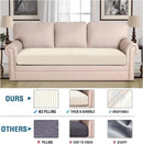 H.VERSAILTEX Super Stretch Individual Seat Cushion Covers Sofa Covers Couch Cushion Covers Slipcover Sets Thick Jacquard Textured Twill Fabric (1 Piece Sofa Cushion Cover, Natural) by CozyNest Decor