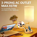 Dreamholder Table Lamp with 3 USB Charging Ports, Modern Desk Lamp with AC Outlet and Phone Stands, Perfect Bedside Lamp for Bedroom, Living Room, Office (Pack of 2) by CozyNest Decor