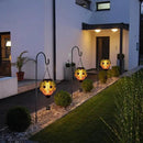 Peacock Hot Air Balloon Hanging Solar Lantern Lights, Flickering Flame Solar LED Candle Lights Outdoor Garden Decorative Metal & Glass Waterproof Lanterns for Yard Patio Farmhouse Decoration by GreenHaven Gardens