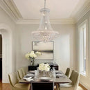Modern Crystal Chandeliers Foryer Chandelier for High Ceilings, 11-Lights Silver Empire Crystal Chandeliers for Living Dining Room Entryway Hallway(D23.6) by CozyNest Decor