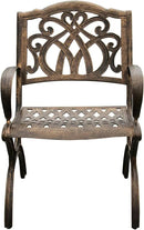 Oakland Living Ornate Traditional Outdoor Cast Aluminum Bronze Patio Dining Chair by GreenHaven Gardens