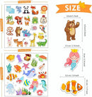 Window Clings Stickers for Kids Window Gel Clings Decals Thick Gel Clings Toddlers and Adults Classroom Home Nursery Airplane Birthday Party Supplies (Jungle Animals + Sea Animals) by CozyNest Decor