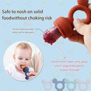 Baby Fruit Feeder, Frozen Teething Toys, Infants Teether Pacifier with 3 Extra Teats, Toddler Eating Essentials, BPA Free Feeding Supplies (Steel Blue) by TinyTreasures Baby Boutique
