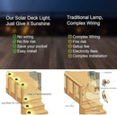 YiLaie Solar Deck Lights Outdoor Auto On/Off, Post Dock Lights Solar Powered Warm White Solar Driveway Lights Markers Waterproof(4 Pack) by GreenHaven Gardens