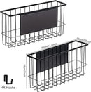 dedoot Magnetic Holder Locker 14.1"x 3.9"x 7" Strong Magnetic Black Mesh Holder Magnetic Basket Organizer Shelf Rack for Whiteboard,Fridge, Sponge, Recipe, Beverage,Refrigerator,Office File Foil by CozyNest Decor