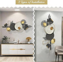 Lucky Monet Large Wall Decor for Living Room, Modern Metal Wall Art, 3D Textured Geometric Wall Sculpture 59"x24" Wall Hanging Decoration for Dinning Room Bedroom Entryway by CozyNest Decor