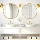 Fabuday Large Round Mirror for Wall 36 Inch Gold - Huge Circle Mirror Bathroom, Living Room, Bedroom, Hallyway, Matte Frame Metal Mirrors by CozyNest Decor