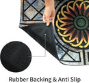 Door Mat Welcome Mat, Heavy Duty Door Mat 17.7 x 29.5 Inch Front Door Mat Rug Doormat for Outdoor Entrance Home Non-Slip Rubber Rug for Front Door, Outside, Entryway, Patio (Flower) by CozyNest Decor