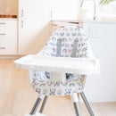 Regalo High Chair with Jelly Bean Seat Pad for Babies and Toddlers, Award Winning Brand, Removable Oversized Tray with Cup Holder, Five Point Harness, White by TinyTreasures Baby Boutique