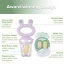 Haakaa Baby Fruit Food Feeder & Mini Freezer Nibble Tray Combo, Breastmilk Popsicle Molds for Baby Cooling Relief, BPA Free Silicone Feeder for Safe Infant Self Feeding, 4 Month+ (Lavender) by TinyTreasures Baby Boutique