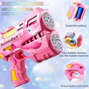 2 Pack Bubble Guns for Kids, Rechargeable LED Light Up Dinosaur Bubbles Machine Blower with 4 Bottles Refill Solution for Toddlers 4-8, Wedding Party Birthday Gift by TinyTreasures Baby Boutique