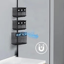 Black Magnetic Basket, Magnetic Organizer Holder Refrigerator Basket, Magnetic Baskets Heavy Duty, Magnetic Holder for Refrigerator Locker Whiteboard Office,Medium x1&Small x2 Set of 3 by CozyNest Decor