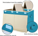 popoly Large Toy Box Chest Storage with Flip-Top Lid, Collapsible Toy Bin Storage Organizer for Boys, Kids, Girls, Toys, Playroom Organizers, 25"x13" x16"(Linen Teal) by TinyTreasures Baby Boutique