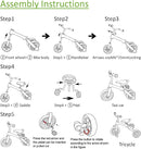 Ancaixin 3 in 1 Toddler Tricycles for 2-5 Years Old Boys and Girls with Adjustable Seat Detachable Pedal and Bell, Foldable Baby Balance Bike Riding Toys for Kids, Child Birthday Gift Green by TinyTreasures Baby Boutique