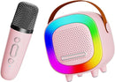Mini Karaoke Machine Speaker for Kids Adults, Portable Bluetooth with 1 Wireless Microphones, Children's Day Birthday Gift Ideas for Toys for Teens Boys and Girls Aged 4, 5, 6, 7, 8, 9, 10, 11, 12+ by TinyTreasures Baby Boutique