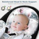 Upgraded Infant Car Seat Insert, 2-in-1 Reversible Baby Car Seat Head Support with 3 Strap Covers, All Seasons Newborn Car Seat Insert and Baby Carseat Cushion for Stroller, Swing, Rocker, Bassinets by TinyTreasures Baby Boutique