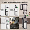 Juicer Machines, Cold Press Juicer with 5.0” Large Feed Chute Fit Whole Fruits & Vegetables, Stainless Steel Masticating Juicer With Pulp Seperation, 99% Juice Purity, 200W Quiet Motor, Easy to Clean by CozyNest Decor