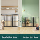 Cumbor 36" Extra Tall Baby Gate for Stairs, 29.7-54.2" Extra Wide Dog Gate for Doorways Hallways, Pressure Mounted Child Gate for Wide Opening, Auto Close Personal Safety for Babies and Pets, Black by TinyTreasures Baby Boutique