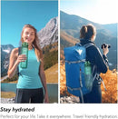 32oz Motivational Water Bottles with Time Marker & Fruit Strainer, Transparent Gradient Color Water Bottle with Times to Drink, Leakproof & BPA Free, Reusable Bottle with Strap (No Straw) by CozyNest Decor