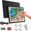 Elice A4 LED Tracing Light Box with 4 Clips, Ultra-Thin Diamond Art Light Board, Bright Light Pad, Lightbox for Tracing and Drawing, Artcraft Light Table for Weeding Vinyl, Diamond Painting, Sketching by TinyTreasures Baby Boutique
