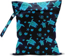 Waterproof Wet Bag for Swimsuit, Travel Beach Wet Dry Bag, Hidden Zipper Reusable Starfish Baby turtle Wet Bags, for Travel Beach Wet Swimsuits Toiletries Diapers Dirty Gym Clothes Laundry Bag by TinyTreasures Baby Boutique