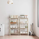 1000 lbs 4-Shelf Standing Storage Shelves Heavy Duty Metal Shelving Unit Adjustable Wire Rack for Office Garage Kitchen, Light Tan 11.8 D x 23.6" W x 47.5" H by CozyNest Decor