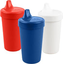 Re-Play Sippy Cups for Toddlers - 10 Oz. Reusable Spill Proof Cups for Kids, Dishwasher/Microwave Safe - Made in USA - Set of 3-3.13" x 6.25" - Patriotic by TinyTreasures Baby Boutique