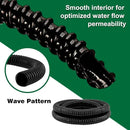 1" Dia. Corrugated Pond Tubing 1-Inch ID, 3.9 FT Length, Black PVC Kinkproof Strong Flex Tubing by GreenHaven Gardens