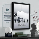16x24 Poster Frame 3 Pack - Black, Textured Solid Wood Picture Frame, Wall Gallery Photo Frame by CozyNest Decor