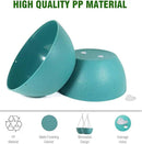 10 inch Hanging Planters for Outdoor Indoor Plants with Drainage Holes and Chain, 2 Pack Round Hanging Flower Pots for Garden Home Porch Decor, Blue Green by CozyNest Decor