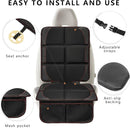 Car Seat Protector 2 Pack Baby Car Seat Covers with Mesh Pockets & Non-Slip Backing 600D Durable Seat Protector Under Baby Car Seat (Black & Red, Large) by TinyTreasures Baby Boutique