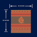 Beacon Blankets Southwestern Chief Henry Native American Design Throw - 90" x 90" Blanket Only - Premium Plush Blanket Can be Used for Queen or King Size Bed by CozyNest Decor