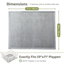 Ultra Soft 1.3" Thick Baby Play Mat for Floor, Large Velvet 71x59 Playpen Mat, Baby-Safe & Non-Slip Tummy Time Mat, Crawling Mat for Babies, Toddlers, Infants, Kids, Easy Care, Gray by TinyTreasures Baby Boutique