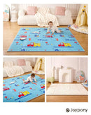 Baby Play Mat, 79" X 71" X 0.6" Extra Large & Thick Reversible Foldable Play Mats for Babies and Toddlers, Anti-Slip Portable Baby Floor Mat for Tummy Time, Baby Mat for Floor with Travel Bag by TinyTreasures Baby Boutique