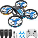 Mini Drones for Kids - RC Drone with Auto Hovering and Headless Mode, Quadcopter with LED Light, Propeller Full Protect, 3D Flips, 3 Batteries, Remote Control, Best Toys Gifts by TinyTreasures Baby Boutique