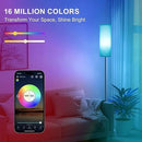 FRIDEKO HOME Floor Lamp for Bedroom, Tall Standing Lamps for Living Room, Modern Corner Floor Lamps for Living Room, 3CCT&Brightness Dimmable, 800 LM, RGB Smart Bulb, Foot Switch, Turquoise Lampshade by CozyNest Decor
