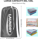 Sylfairy 2 Pack XL Laundry Bag with Strap,Heavy Duty Travel Laundry Bag,Rip-Stop Dirty Clothes Shoulder Bag with Drawstring,Easy Fit a Laundry Hamper or Basket Travel Essentials by TinyTreasures Baby Boutique