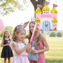 WERNNSAI Princess Castle Piñata - Princess Birthday Party Decorations Pink Princess Piñata with Blindfold and Bat for Birthday Girls Family Game Princess Theme Birthday Party Supplies 16.4” x 12.4” by TinyTreasures Baby Boutique