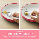 Omie® Easy Scoop Plates for Kids | Unique Design Helps Food Fall into the Spoon, Not on the Table | Made from Plants | 3 Plates + 2 Silicone Dividers | Pink by TinyTreasures Baby Boutique