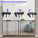 Extra Wide 62-67 Inch Baby Gates for Stairs, Doorways - No Drilling, Pressure Mounted Pet Gates for Kids & Dogs by TinyTreasures Baby Boutique
