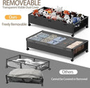 Under Bed Storage Containers with Wheels, 2 Pack Underbed Shoe Storage Organizer with Removable Lids, Large Rolling Under Bed Storage Dresser Drawers for Clothes Toys Shoes Blankets by CozyNest Decor