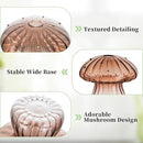 Glasseam Mushroom Plant Propagation Stations: Amber Glass Terrarium Jar Set of 5 Cute Planters for Indoor Plants Mini Propagate Station Unique Christmas Birthday Gifts for Women Home Office Decor by GreenHaven Gardens