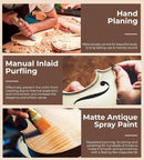 Violin Acoustic Fiddle Kit Professional Solid Wood Violin Unique Maple Wood Pattern Premium Ebony Fitting Starter Kit for Beginner Adults, Full Size By Vangoa by TinyTreasures Baby Boutique