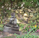 Emsco Group 92220 Lightweight Meditating Buddha Garden Statue, 24", Bronze by GreenHaven Gardens