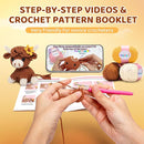 Mewaii Crochet Kit for Beginners Level 3 with 40% Extra Eco-Friendly Pre-Started Easy Yarn, Step-by-Step Video Tutorials for Adults and Kids (Highland Cow) by TinyTreasures Baby Boutique