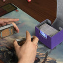 Yookeer 4 Pieces Leather Deck Card Boxes Cards Deck Game Box for Collectible Playing Card Box Compatible with MTG Commander(Black, Purple, Yellow, White,Horizontal) by GreenHaven Gardens