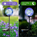 Solar Lights Outdoor Decorative Solar Outdoor Decorative Glass Ball Stakes Waterproof Garden Stake Glass LED Garden Globe Lights for Pathway Yard Lawn Decoration Blue by CozyNest Decor