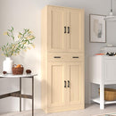 Oak Kitchen Pantry, 71" Tall Storage Cabinet with Doors and Drawer for Kitchen, Hallway, Office by CozyNest Decor