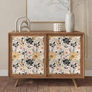 White/Pink/Gold Floral Garden Black Blue Flowers Vintage Peel and Stick Wallpaper Self Adhesive Removable Easy Peel Off Contact Paper Stick on Wall Paper for Bedroom Cabinet Renter Friendly by GreenHaven Gardens
